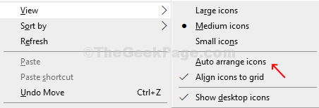 Desktop Emptty Space Right Click View Uncheck Auto Arrange Icons