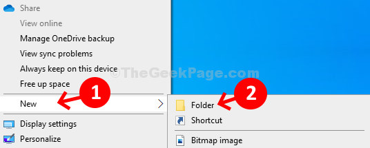 Desktop Right Click New Folder