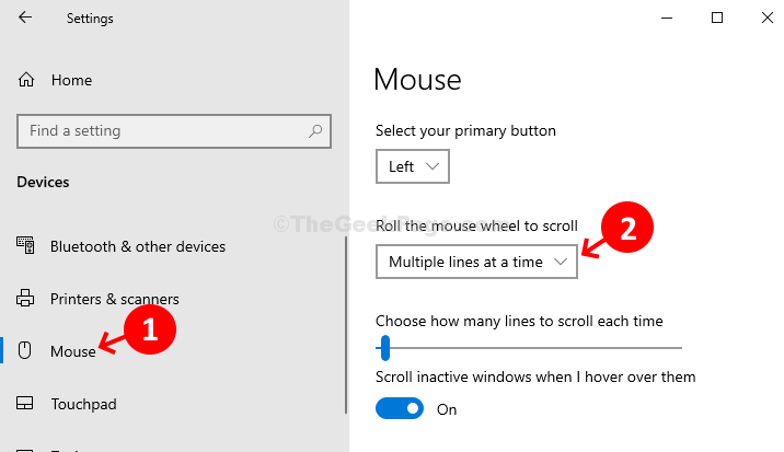 mouse wheel scrolls too fast windows 10