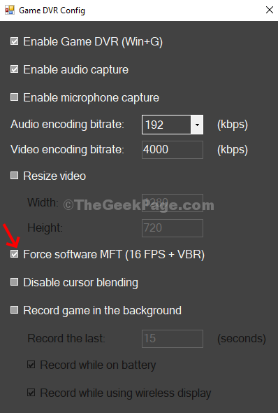 Game Dvr Config Window Check Force Software Mft