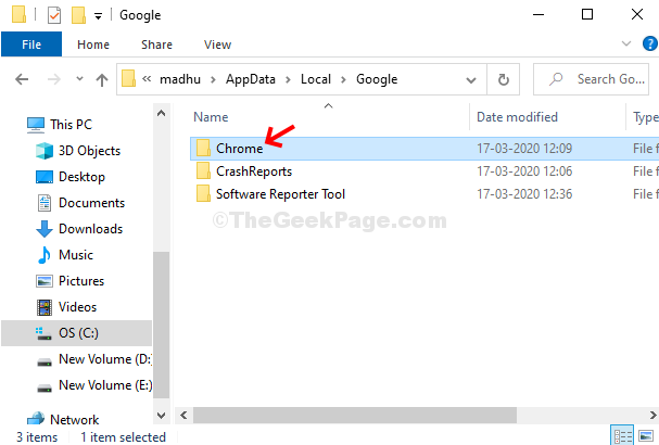 Google Folder Chrome Double Click