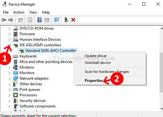 how to fix standard sata ahci controller driver windows 10