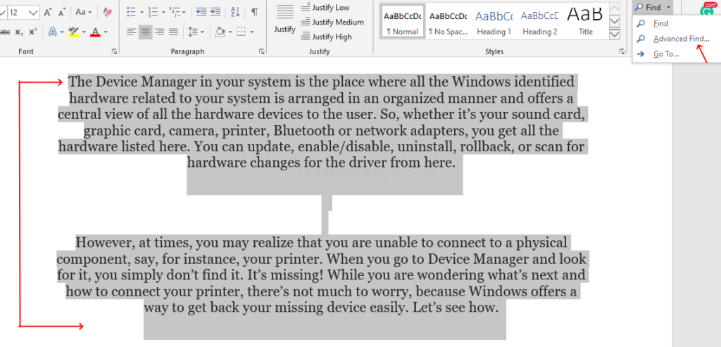 text justify inter word not working