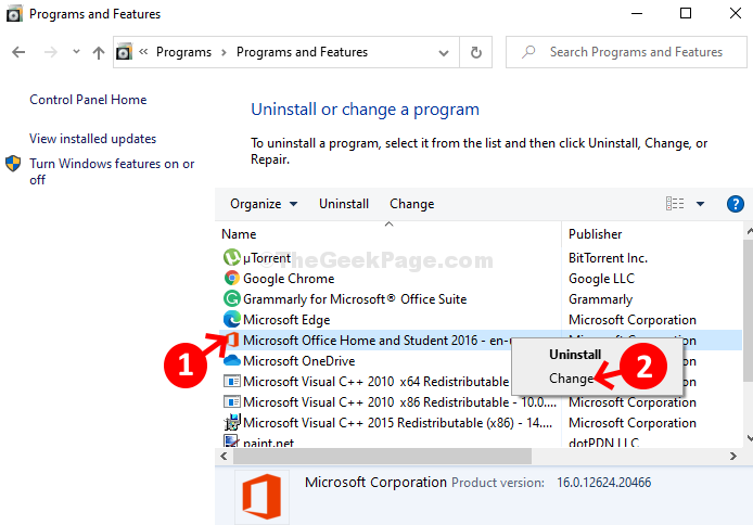 Microsoft Office Home And Student 2016 Right Click Change