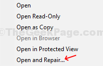 Open Drop Down Open And Repair