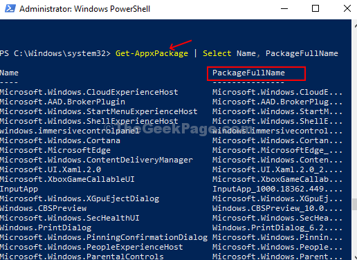 Powershell Run Command Apps List Name Packagefullname