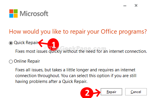 microsoft office stopped working windows 10