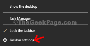 Right Click Taskbar Taskbar Settings