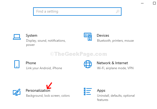 Settings Personalization