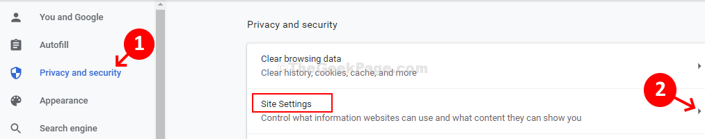 Settings Privacy And Security Site Settings