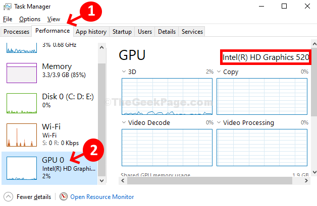 Task Manager Performance Tab Left Gpu 0 Right Graphics Card Model