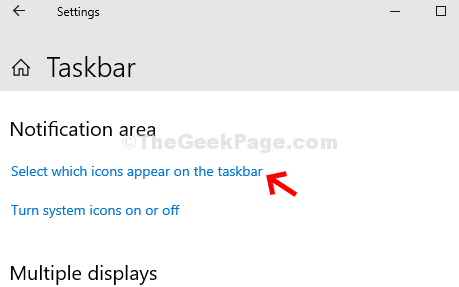 Taskbar Settings Notifications Area Select Which Icons Appear On The Taskbar