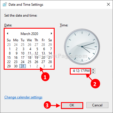 Date And Time Settings
