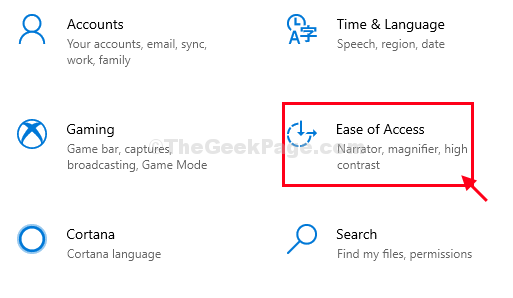 Ease Of Access Settings New