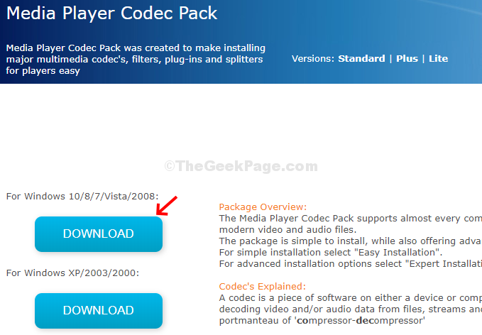 Media Player Codec Pack Download