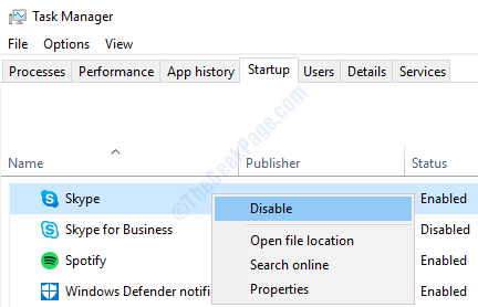 how to turn off skype for business in windows 10