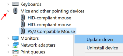 Update Mouse Driver