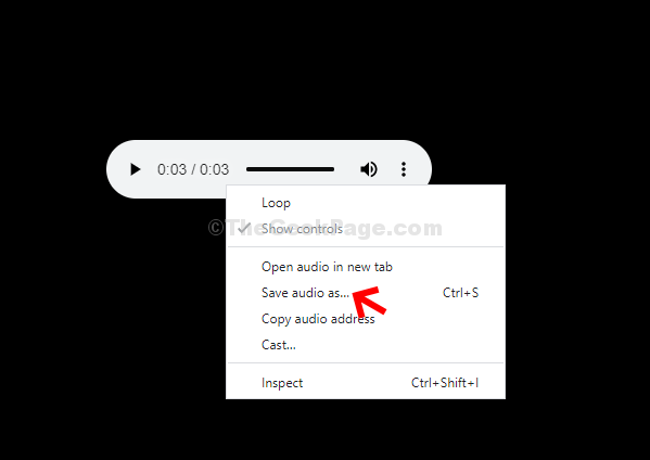 Audio Right Click Save Audio As
