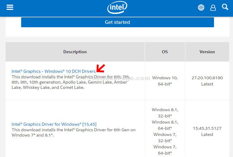 Download Page Description Intel Graphics Windows 10 Dch Drivers