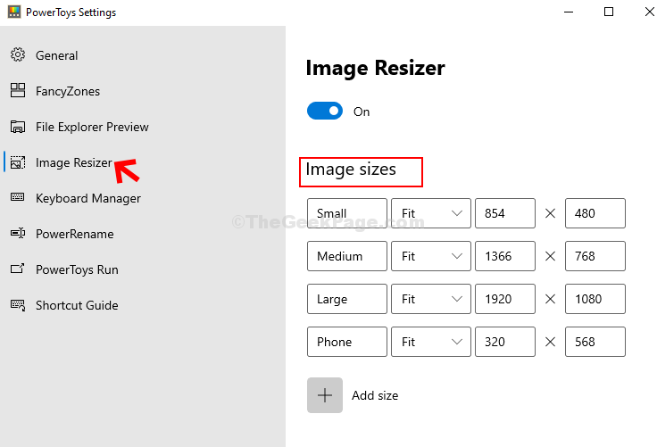 Image Resizer Set Values As Per Your Preference