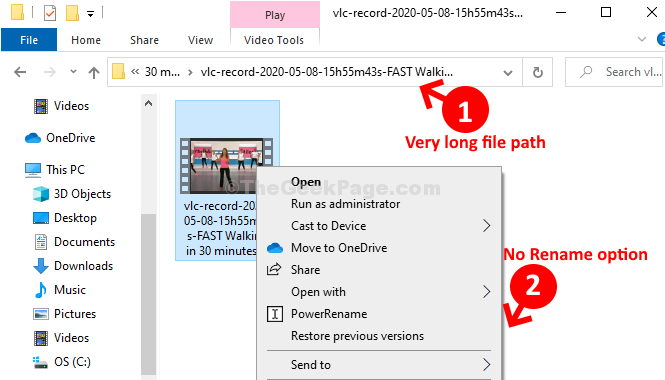 cannot rename files in windows 10