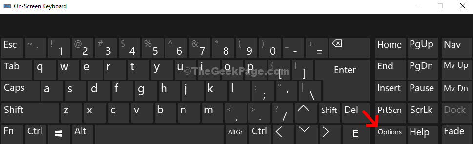 On Screen Keyboard Options