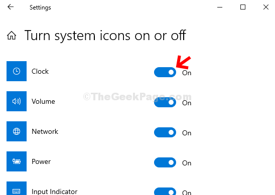 clock disappeared from taskbar