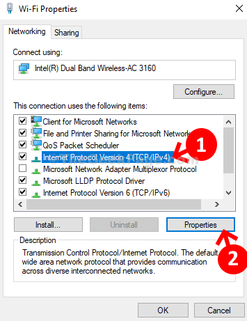 Wi Fi Properties Internet Protocol Version 4 (tcp Ipv4) Properties