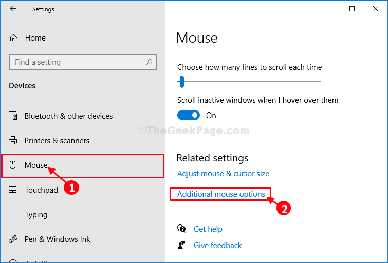 Additional Mouse Options