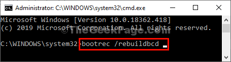 windows 10 bootrec /rebuildbcd