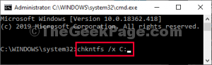 check ntfs c