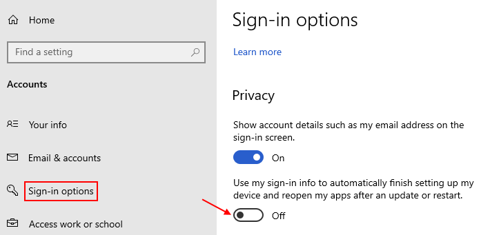 Disable Auto Finish Setting Up Device