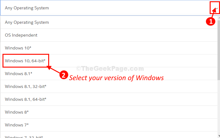 Select Windows 10 Version