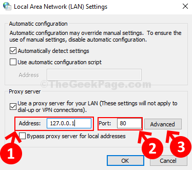 Digite Proxy Na Porta Do Conjunto De Endereços Avançada