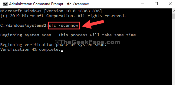 Command Prompt Admin Mode Sfc Scannow Enter