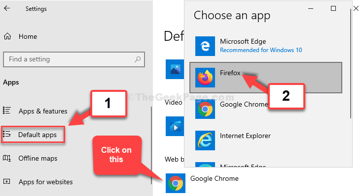 Default Apps Click To Select Browser Firefox