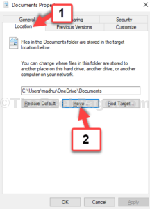 How to move Documents folder to another drive in windows 10/11
