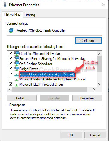 Double Click Ipv4