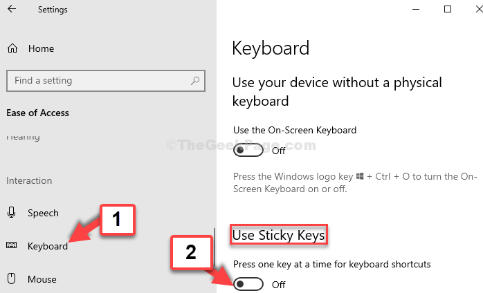  Einfacher Zugriff Tastatur Verwenden Sticky Keys Schalten Sie