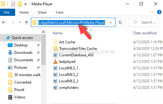 File Explorer App Data Location Local Microsoft Media Player