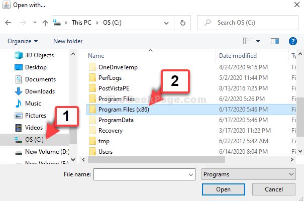 File Explorer C Drive Shortcut Program File (x86)