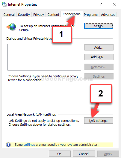 Internet Properties Connections Tab Lan Settings