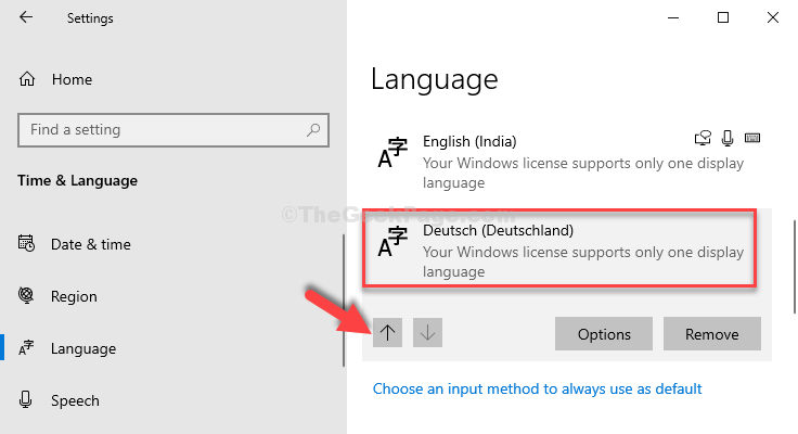 Language Added Select The Language Click Up Arrow Set As Default Language