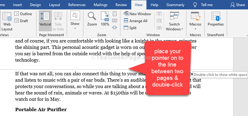 word document missing spaces when i open it