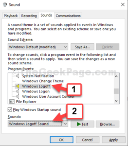 How To Enable Logoff And Logon Sounds in Window 11/10