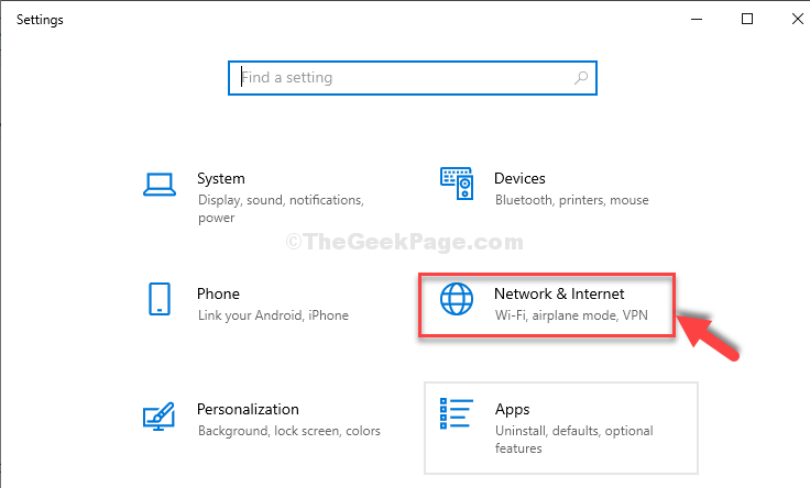 Settings Network & Internet