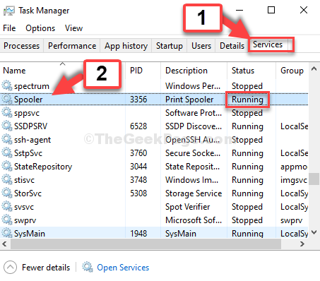 Task Manager Services Tab Spooler Status Running