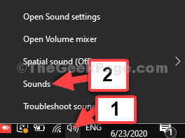 Taskbar Speaker Icon Right Click Sounds