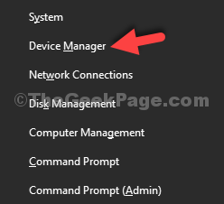 Win + X Device Manager