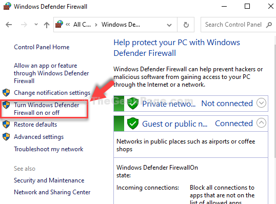 Windows Defender Firewall Turn Windows Defender Firewall On Or Off